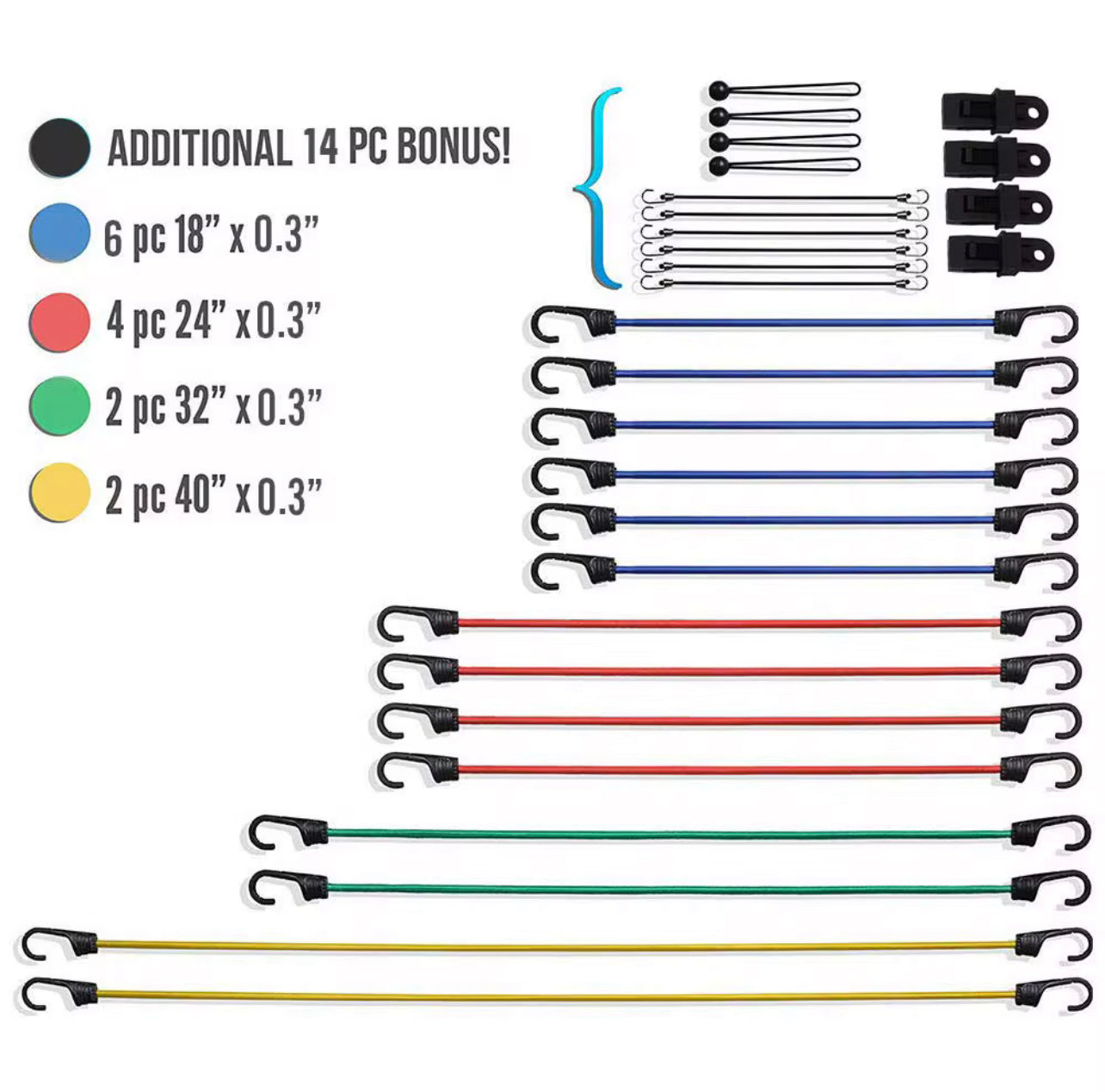 Cuerdas elásticas x28 pcs